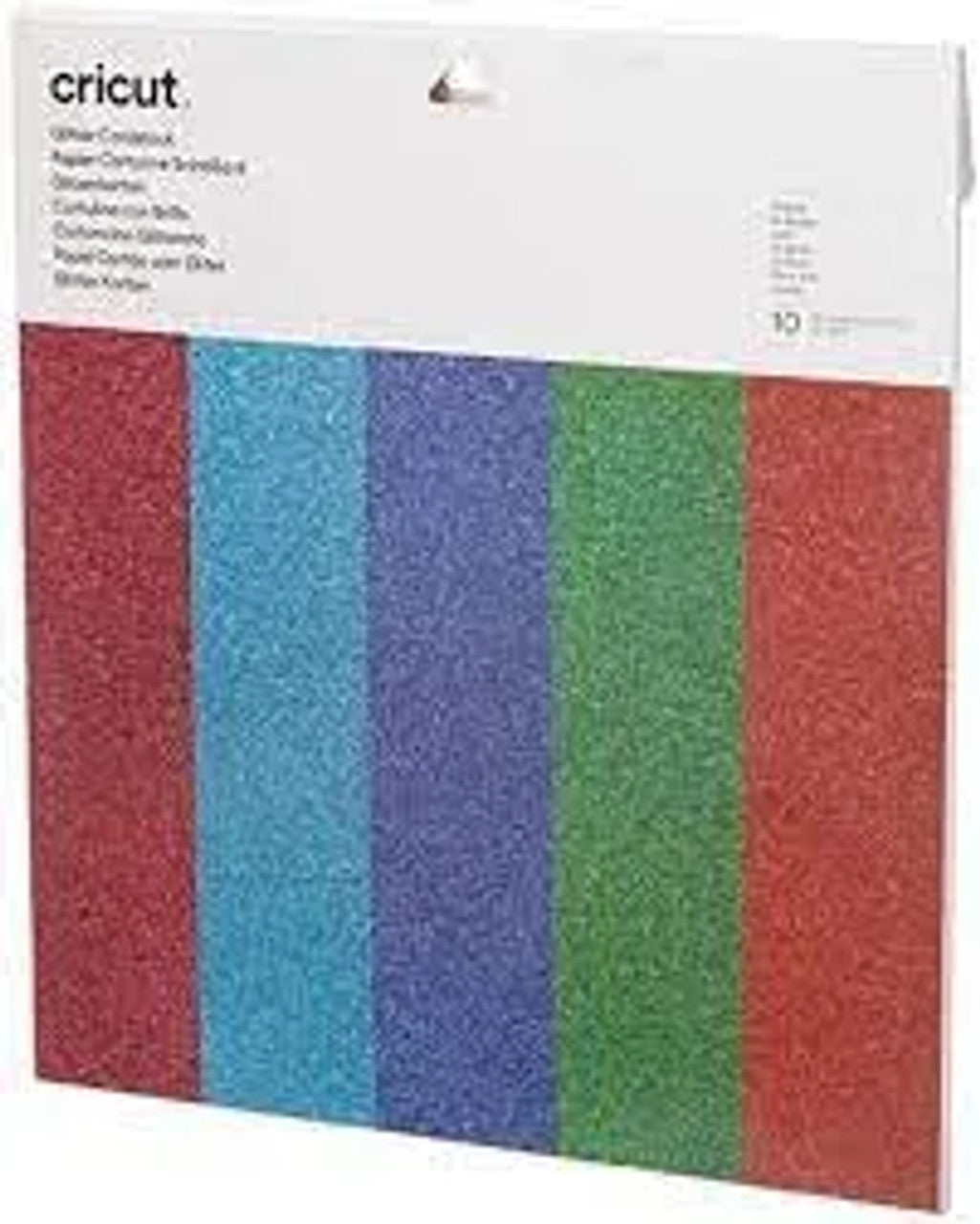 Glitter Cardstock 12x12'' 10-sheet Sampler (Brights)