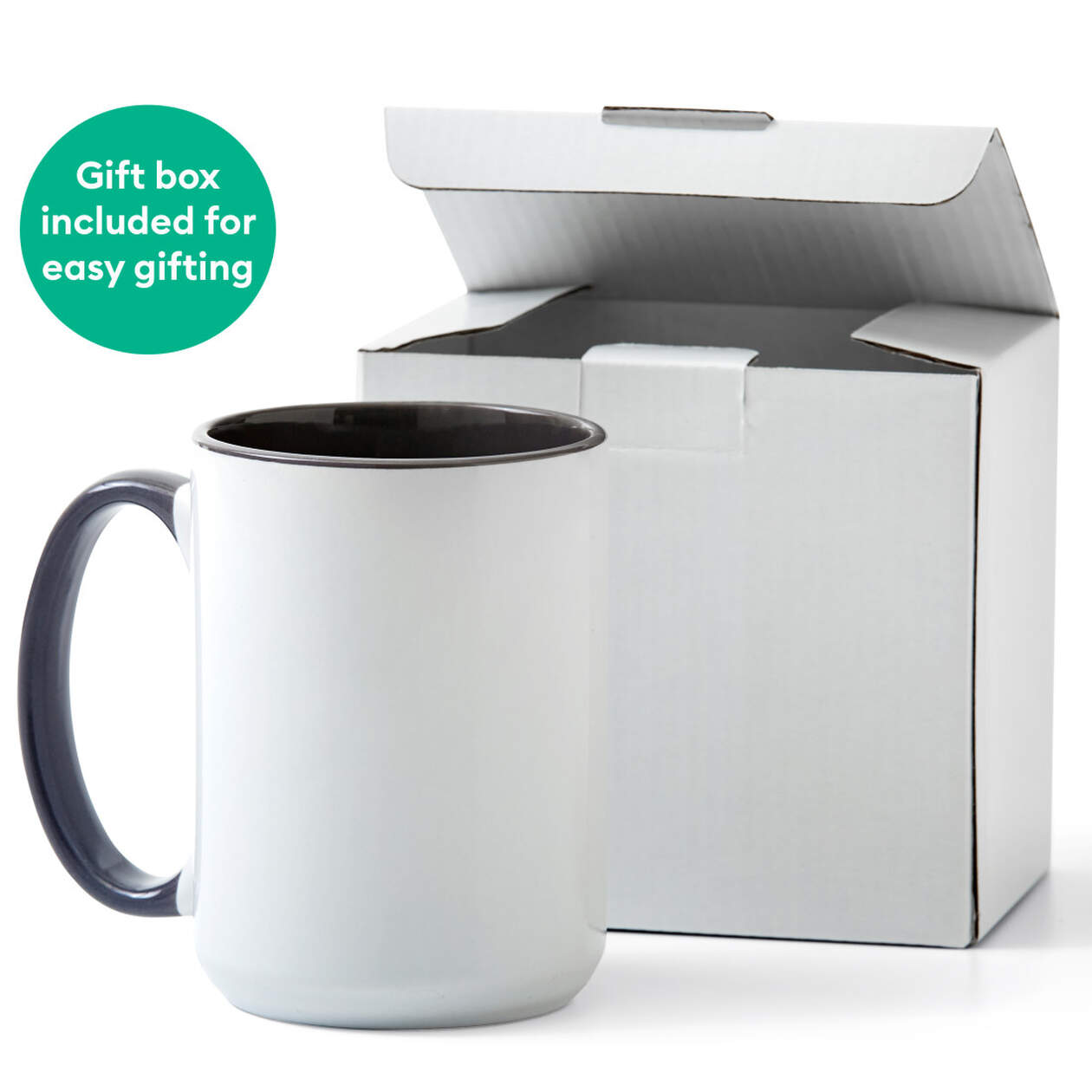 Beveled Ceramic Mug Blank - 15 oz/425 ml (1 ct) - Gray