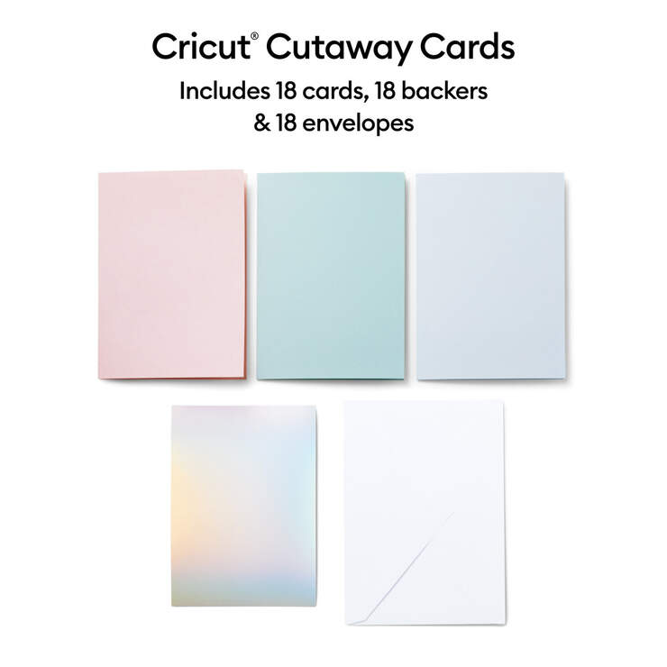 Cutaway Cards, Pastel Sampler - R10 (18 ct)